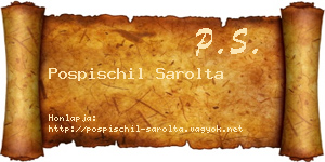 Pospischil Sarolta névjegykártya